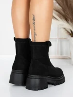 Ghete Dama cu Platforma 5W82 BLACK | MEI