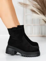 Ghete Dama cu Platforma 5W82 BLACK | MEI