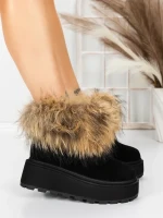 Ghete Dama din piele naturala 3ASJN73 BLACK | PANTOFUL