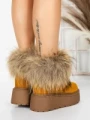 Ghete Dama din piele naturala 3ASJN73 YELLOW | PANTOFUL