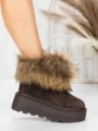 Ghete Dama din piele naturala 3ASJN73 BROWN | PANTOFUL