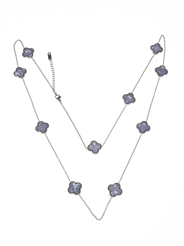 Colier YP-37 ARGINTIU-ALB | MEI