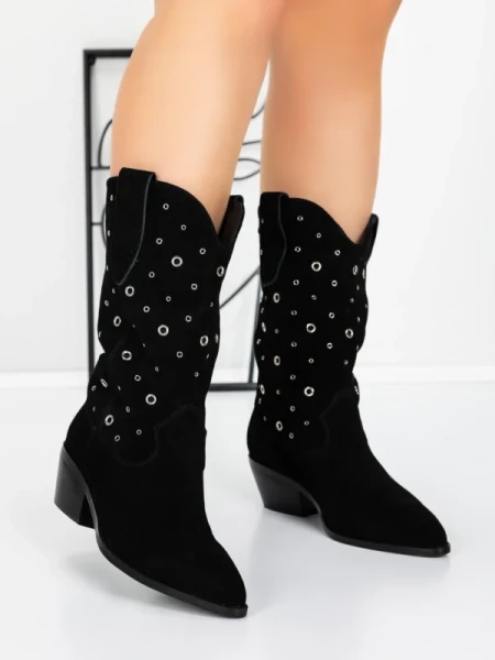 Ciocate Dama din piele naturala 52AD9 BLACK | PANTOFUL