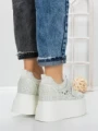 Pantofi Sport Dama cu Platforma 3591-8 WHITE | MEI