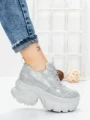 Pantofi Sport Dama cu Platforma 3561 SILVER | MEI