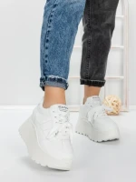 Pantofi Sport Dama cu Platforma 3570 WHITE | MEI