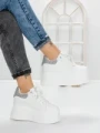 Pantofi Sport Dama cu Platforma 3592-7 WHITE-GREY | MEI