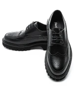 Pantofi Casual Barbati din piele naturala 5NXE67 BLACK | PANTOFUL