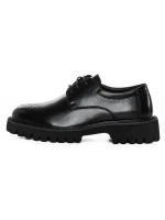 Pantofi Casual Barbati din piele naturala 5NXE68 BLACK | PANTOFUL