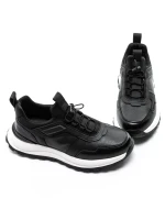 Pantofi Sport Barbati din piele naturala 5306 BLACK | ADVANCER