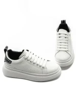 Pantofi Sport Barbati din piele naturala 3221X WHITE-BLACK | ADVANCER