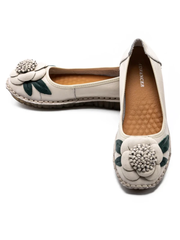 Balerini Dama din piele naturala 1817-6 CREAM | ADVANCER