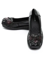 Balerini Dama din piele naturala F166 BLACK | ADVANCER