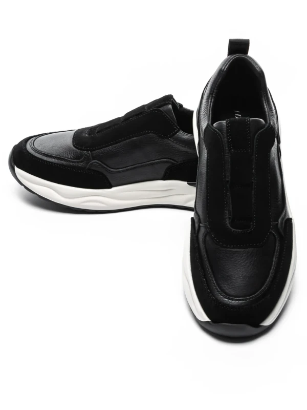 Pantofi Sport Barbati din piele naturala 12-182 BLACK | ADVANCER