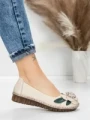 Balerini Dama din piele naturala 1817-6 CREAM | ADVANCER