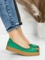 Balerini Dama din piele naturala N3301 GREEN | ADVANCER