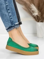 Balerini Dama din piele naturala N3301 GREEN | ADVANCER