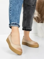 Balerini Dama din piele naturala N3301 CREAM | ADVANCER