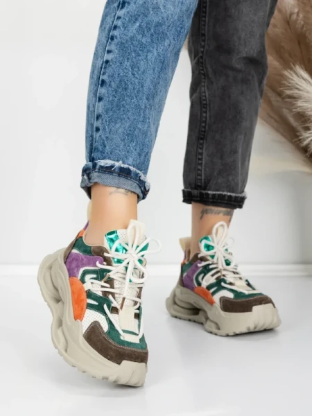 Pantofi Sport Dama din piele naturala 36899 BROWN | ADVANCER