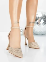 Pantofi Stiletto 5XKK80 LIGHT GOLD | MEI