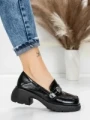 Pantofi Casual Dama din piele naturala 558058-7 BLACK | ADVANCER
