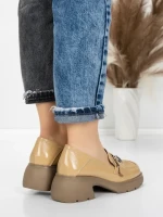 Pantofi Casual Dama din piele naturala 558058-7 APRICOT | ADVANCER