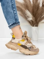 Pantofi Sport Dama din piele naturala Y5759-1 APRICOT | ADVANCER