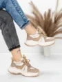Pantofi Sport Dama din piele naturala HY3393 KHAKI | ADVANCER