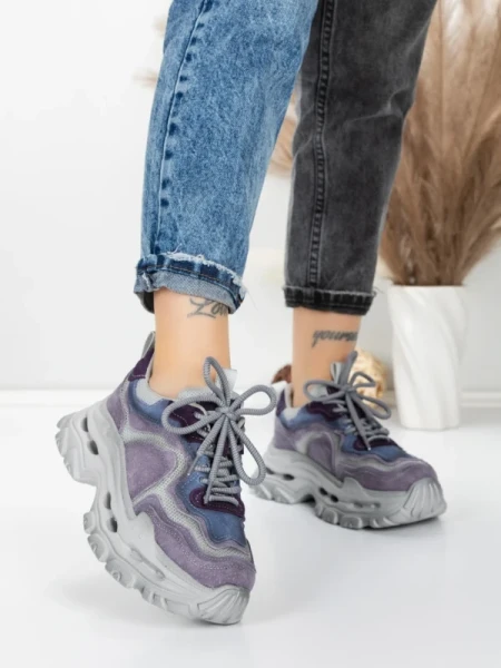 Pantofi Sport Dama din piele naturala HY2926-1 BLUE | FRANCO GERARDO