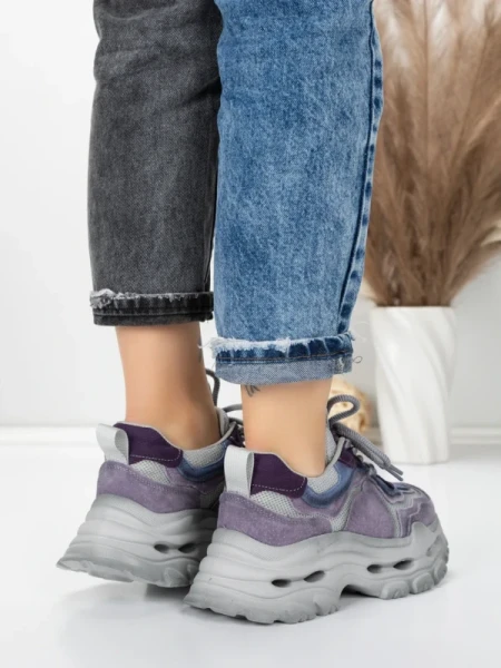 Pantofi Sport Dama din piele naturala HY2926-1 BLUE | FRANCO GERARDO