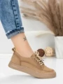 Pantofi Sport Dama din piele naturala 2535 KHAKI | FRANCO GERARDO