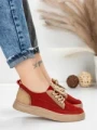 Pantofi Sport Dama din piele naturala 2535 RED | FRANCO GERARDO