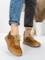 Pantofi Sport Dama din piele naturala 2536 YELLOW | FRANCO GERARDO