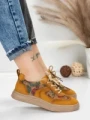 Pantofi Sport Dama din piele naturala 2536 YELLOW | FRANCO GERARDO