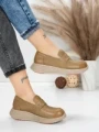 Pantofi Casual Dama din piele naturala 16-7 KHAKI | FRANCO GERARDO