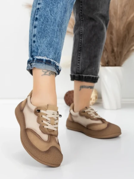 Pantofi Sport Dama din piele naturala 65852 APRICOT | FRANCO GERARDO