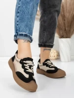 Pantofi Sport Dama din piele naturala 65852 BLACK | FRANCO GERARDO