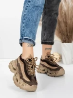 Pantofi Sport Dama din piele naturala HY6376 COFFEE | FRANCO GERARDO
