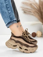 Pantofi Sport Dama din piele naturala HY6376 COFFEE | FRANCO GERARDO