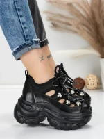 Pantofi Sport Dama cu Platforma 0897-33 BLACK | MEI