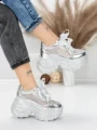 Pantofi Sport Dama cu Platforma 0897-36 SILVER | MEI