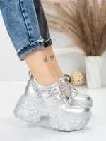 Pantofi Sport Dama cu Platforma 6166-80 SILVER | MEI