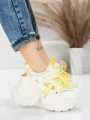 Pantofi Sport Dama cu Platforma 0897-27 YELLOW | MEI