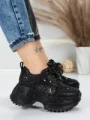 Pantofi Sport Dama cu Platforma 6968-1 BLACK | MEI