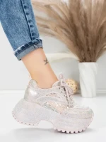 Pantofi Sport Dama cu Platforma 6968-1 PINK | MEI
