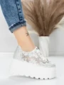 Pantofi Sport Dama cu Platforma 6208-36 WHITE | MEI