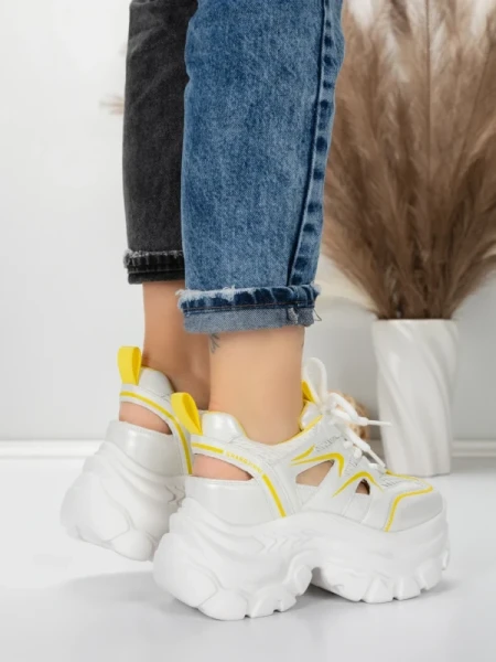 Pantofi Sport Dama cu Platforma 0897-8 YELLOW | MEI