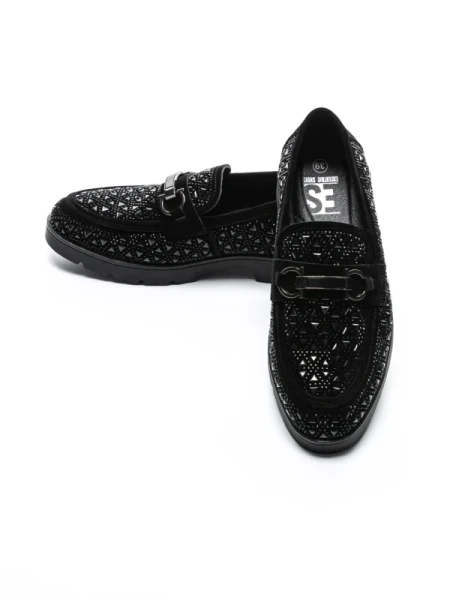 Mocasini Barbati din piele naturala 5NXE78 BLACK | EXCENTRIC SHOES