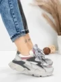 Pantofi Sport Dama din piele naturala HY5798 LIGHT GREY-PINK | FRANCO GERARDO