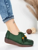 Pantofi Casual Dama din piele naturala 2553 GREEN | FORMATIONE